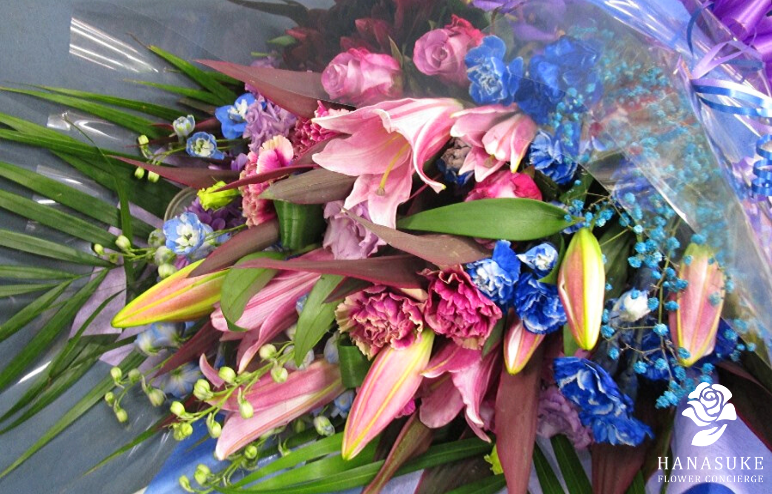 大阪へ贈るスタンド花 バルーンスタンド花 祝花 花助 ビジネスに花を